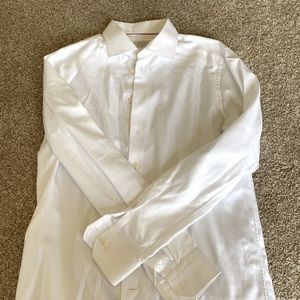 Men’s white Eton dress shirt